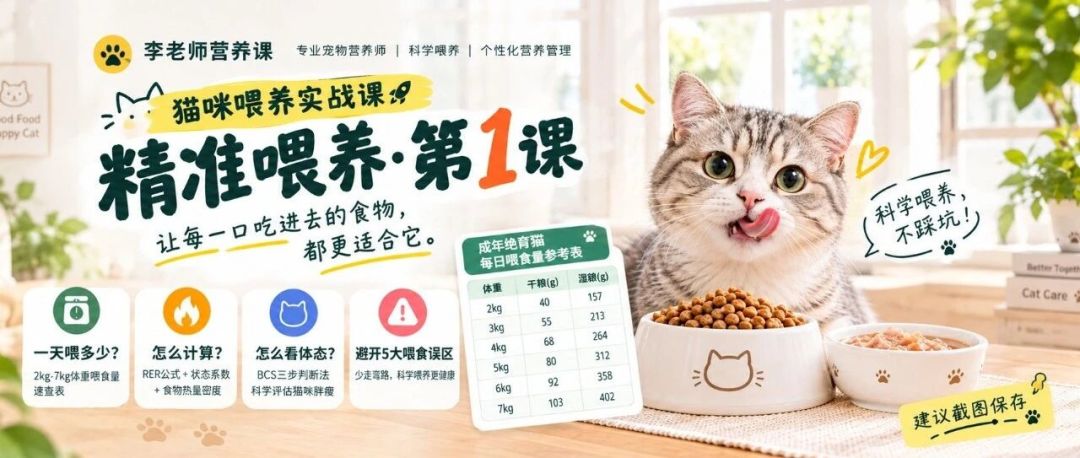 别把猫体况报错了:9分制5分是理想,国标5分是肥胖