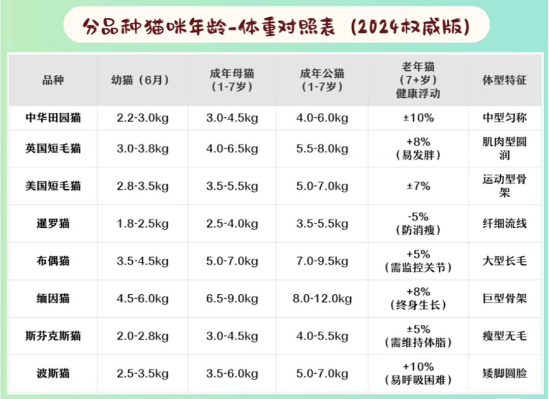 别把猫体况报错了:9分制5分是理想,国标5分是肥胖