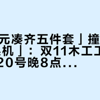 「300元凑齐五件套」撞上「1300的裸机」：双11木工工具对账党，20号晚8点闸门前，先把价梯、场景、锁定这三本账对完