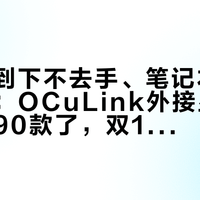 装机贵到下不去手、笔记本丢了又可惜：OCuLink外接显卡坞生态都90款了，双11入坑前先把三笔账算清