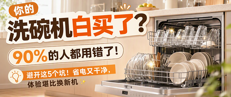 你的洗碗机洗不干净？90%的人第一步就错了！