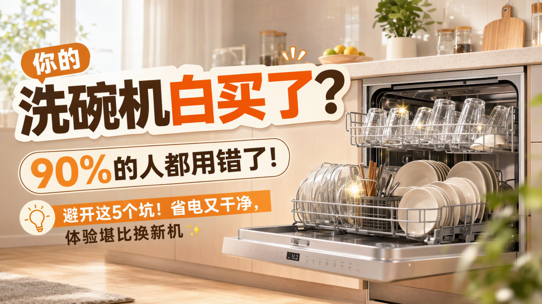 你的洗碗机洗不干净?90%的人第一步就错了!