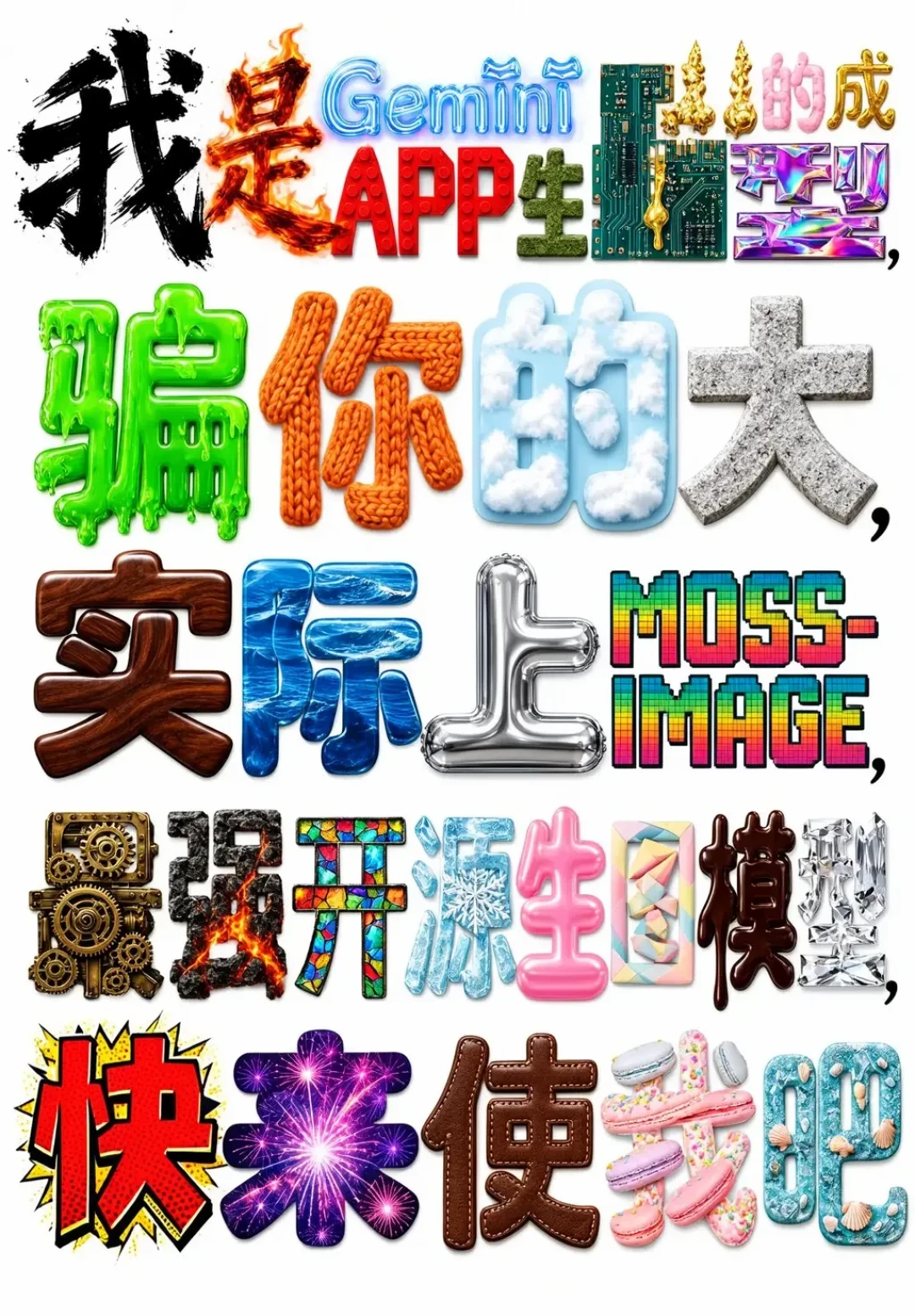 AI生图不再乱写字?复旦开源MOSS-Image,12GB显存能跑