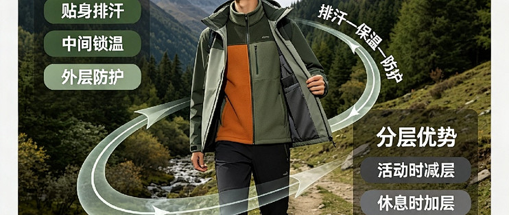 秋冬户外三层穿衣法指南