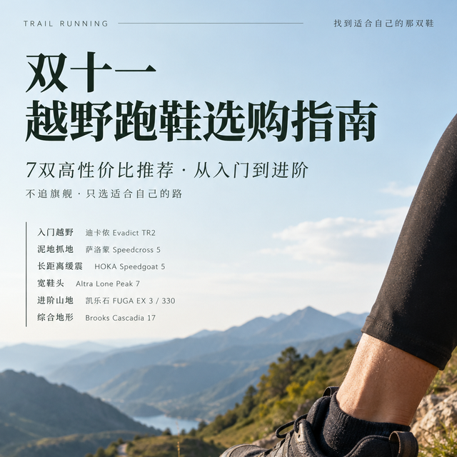 双十一买越野跑鞋，别拿路跑鞋硬顶！7双按预算和路况抄作业