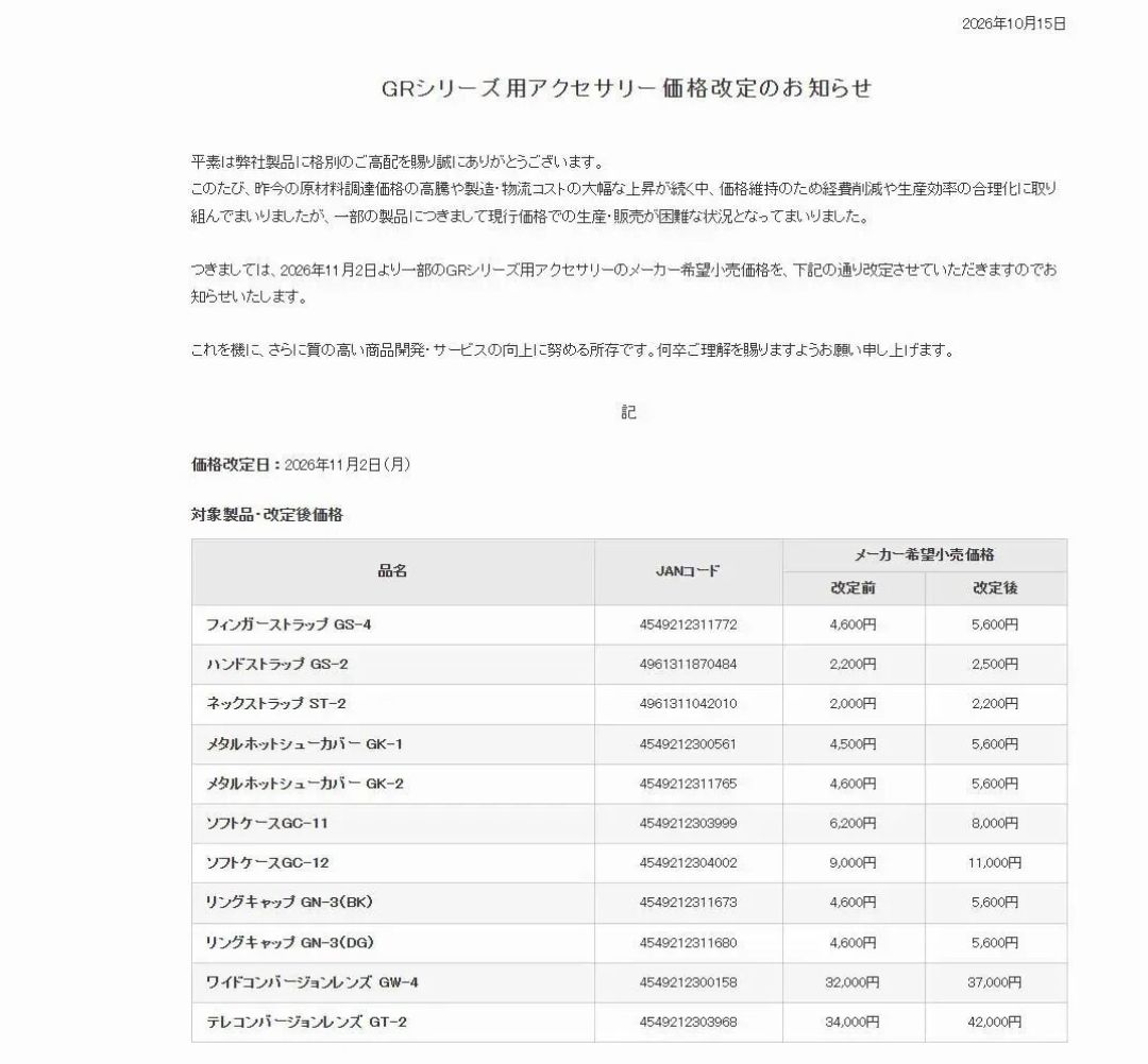 富士跌回原价,理光官宣涨价:双11别接