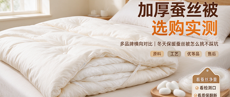 加厚蚕丝被选购实测｜买对了，冬天保暖不踩坑