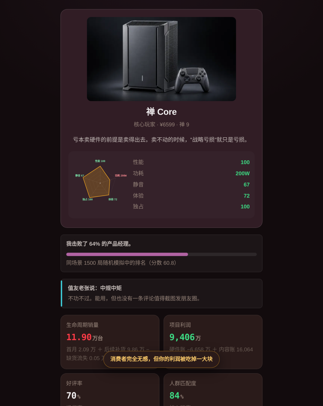 重生产品经理试玩:看不懂主机市场,是因为看错了账