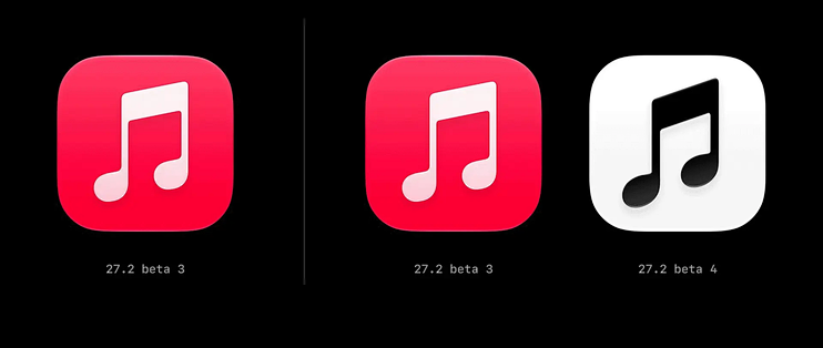 iOS 27.2 RC今晨推送：Apple Music图标换黑白，引发大量吐槽