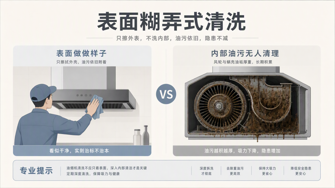 花300洗油烟机，师傅掏出个抹布就来了？家电清洗水有多深
