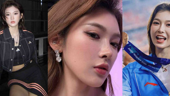 吴艳妮艳压阿迪秀场，与冠希笑谈，运动员如何做到风吹日晒皮肤好