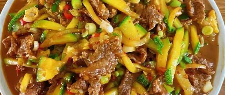 如何烹饪滑嫩南瓜炒牛肉