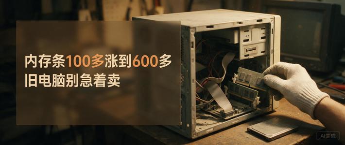 去年100多的DDR4内存，现在600多，家里那台旧电脑别急着卖