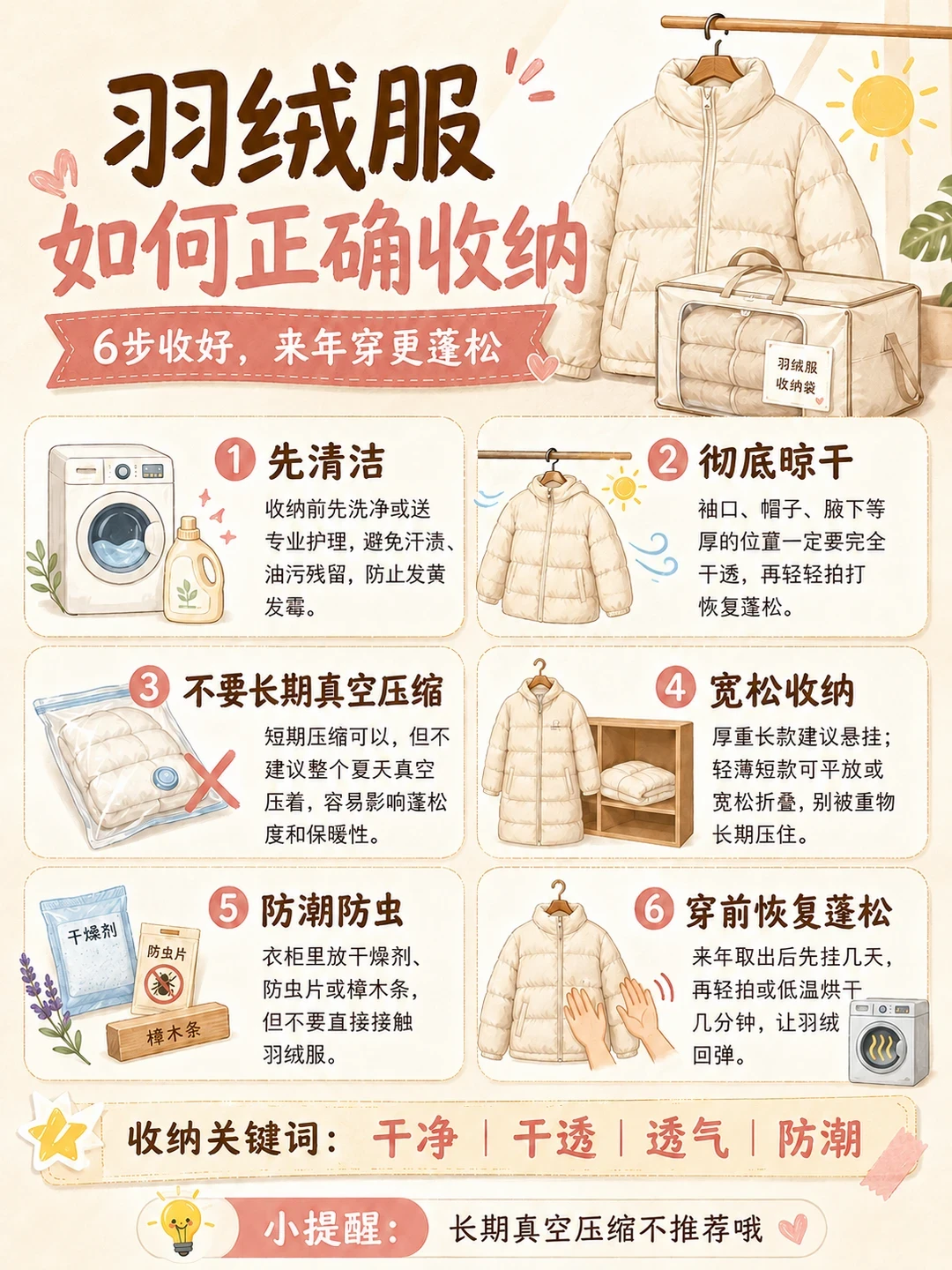 羽绒服在宿舍挂不下又不敢抽?床底塞、行李箱卷,学生们的办法真管用