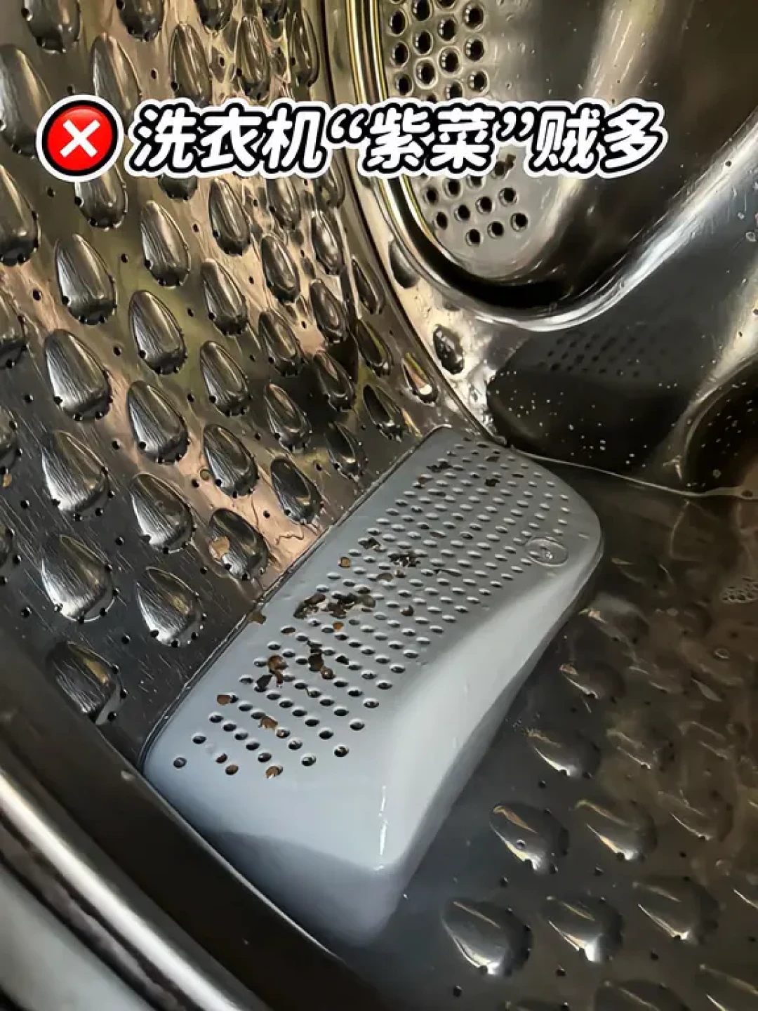 洗衣机老吐“紫菜”?先别急着拆机:多半是老垢泡松了,先把3步空机流程走完