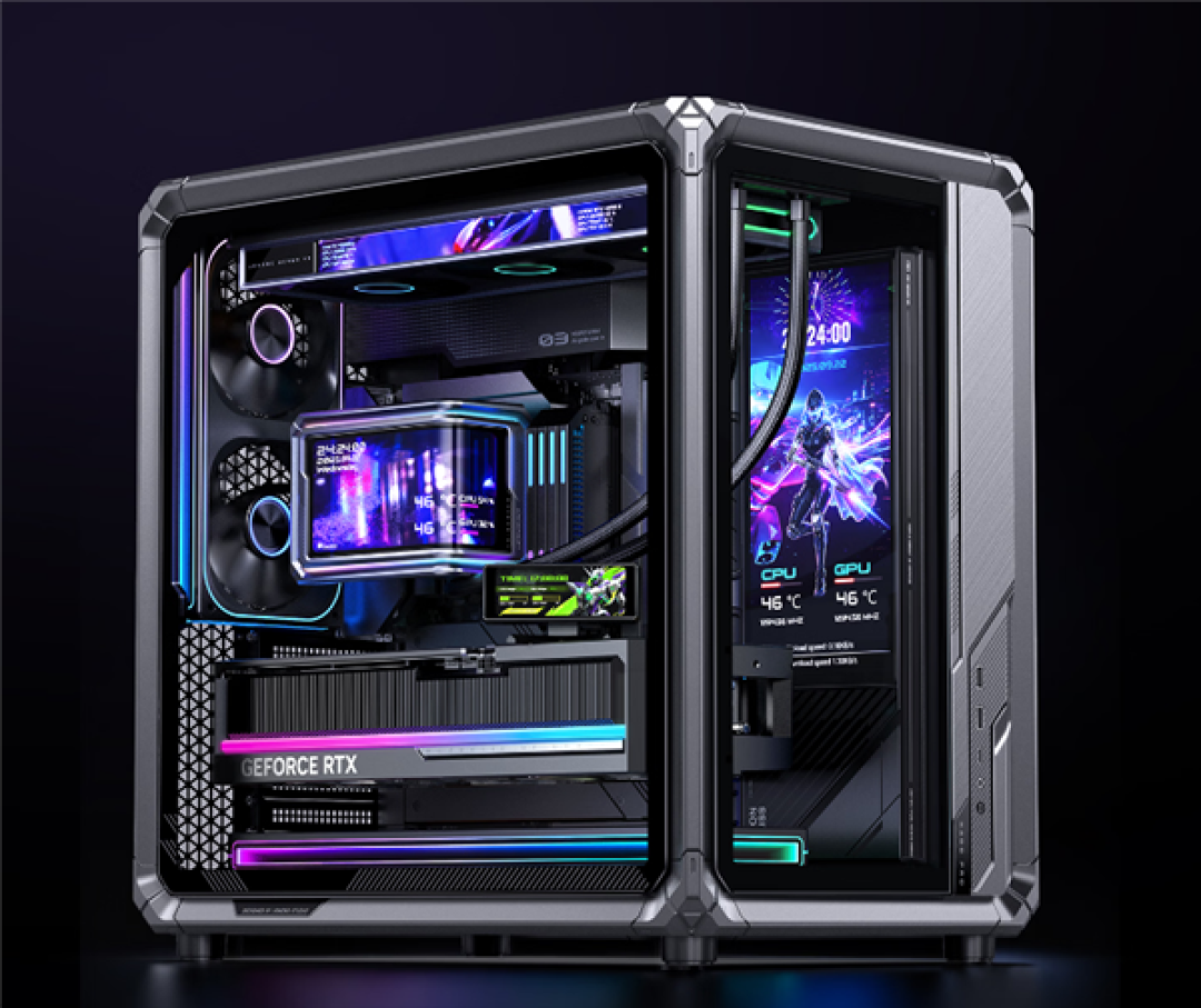 乔思伯DS360机箱副屏首发299元:10.36寸LCD屏 带导流散热设计