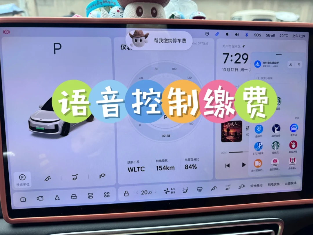 特斯拉车机接入支付宝:停车费不用掏手机,国产车早玩明白了