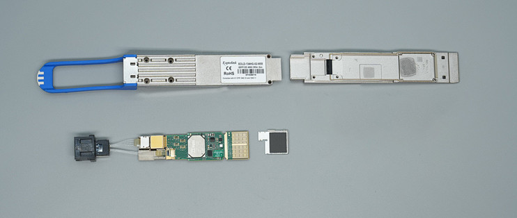 传输距离达2km，新易盛400G QSFP-DD光模块拆解