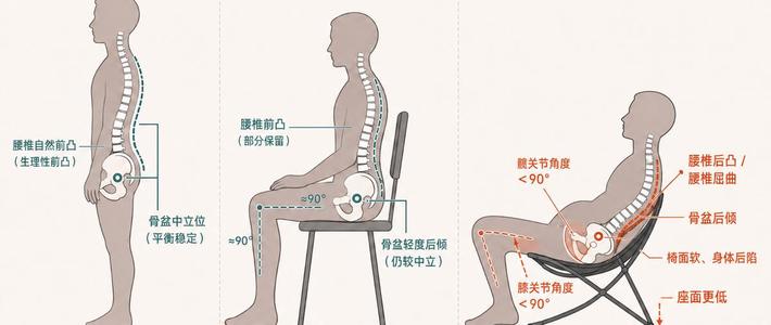 露营回来腰疼，别先怪椅子：桌高减座高只剩7cm，你是在弯腰吃饭