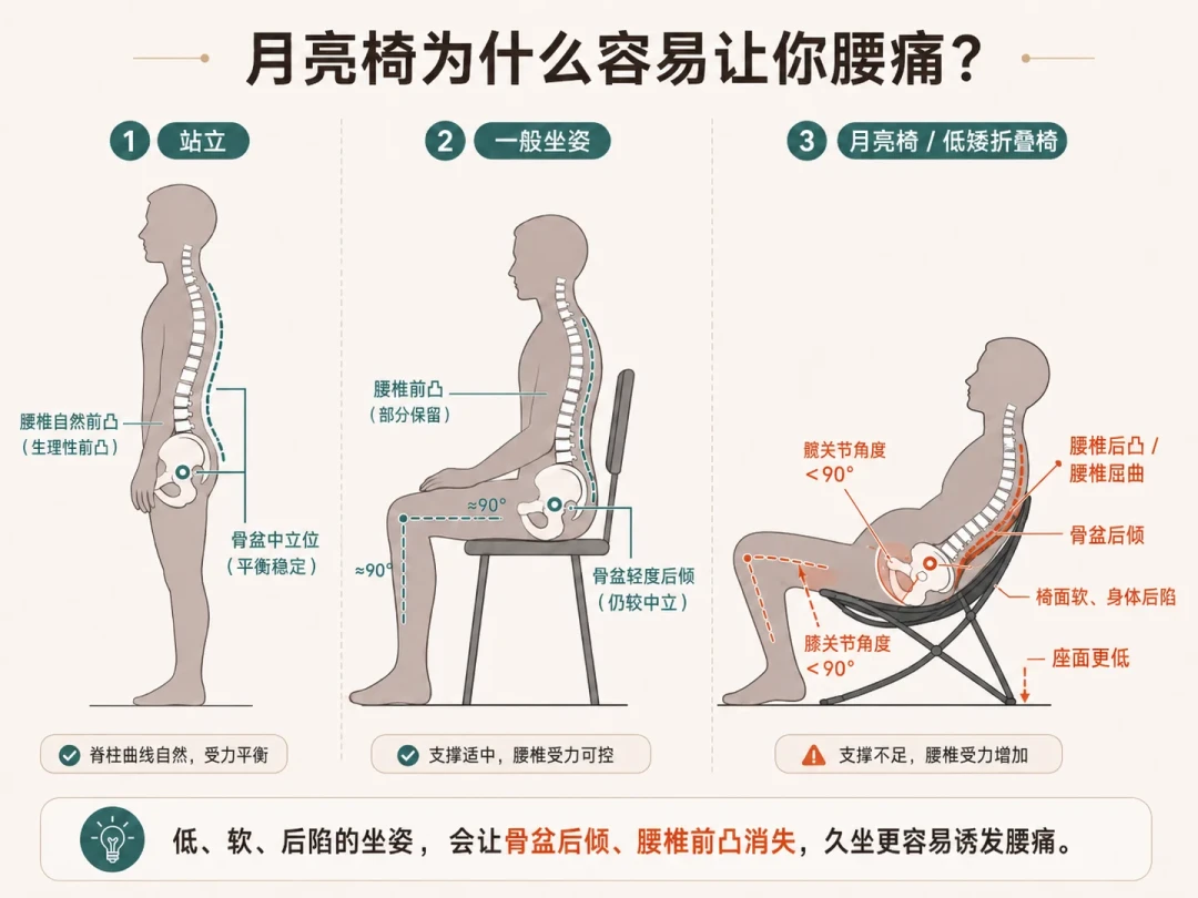 露营回来腰疼,别先怪椅子:桌高减座高只剩7cm,你是在弯腰吃饭