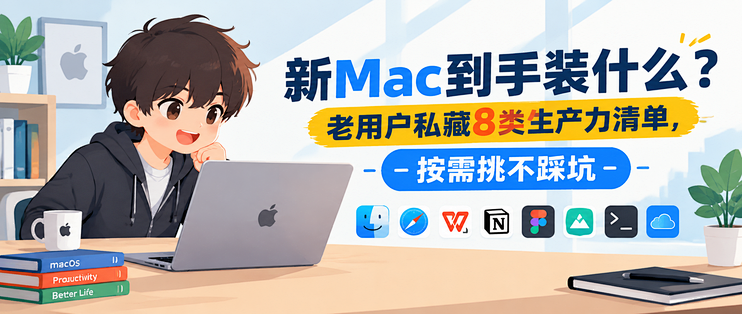 新Mac到手装什么？老用户私藏8类生产力清单，按需挑不踩坑