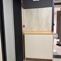 实木鞋柜家用靠墙一体入户柜简约