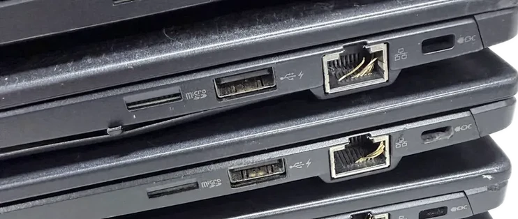 日本回收的电脑，为什么网口是坏的