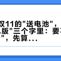 威克士双11的"送电池"，账眼藏在"单电版"三个字里：要不要蹲"前30秒"，先算完这三笔账