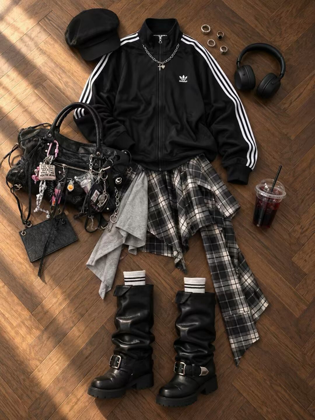 复古运动风别整套穿:3个公式,从校服感穿到女主感