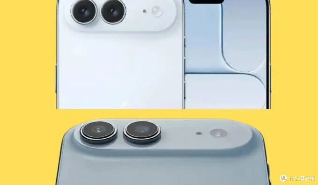 iPhone Air 机身渲染（双摄模组细节）