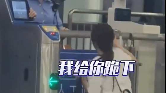 只差两分钟没赶上车 女子情绪失控下跪求放行  检票员依规劝改签引发热议