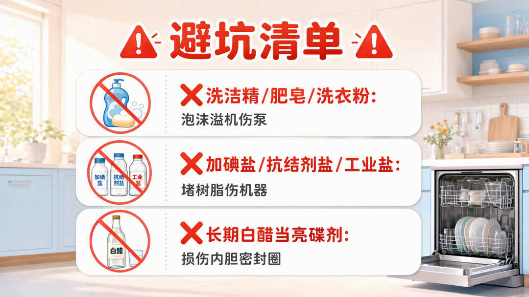 洗碗机耗材平替大法：盐、剂、粉、洗四件套，不吃压力！