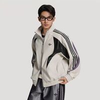 三叶草 KX0814 仿皮夹克，王鹤棣同款复古街头款