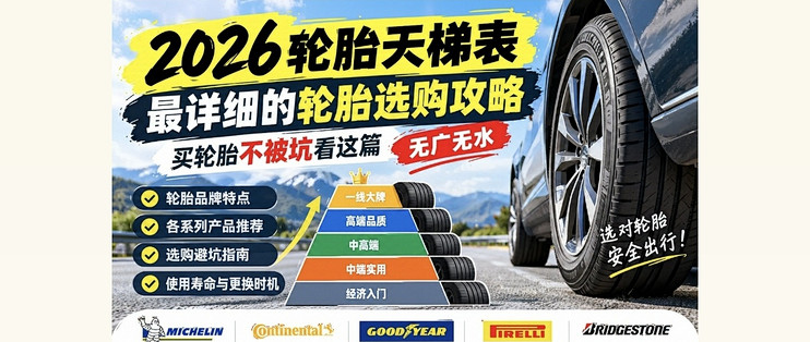 2026轮胎天梯表，最详细的轮胎选购攻略，买轮胎不被坑看这篇，无广无水