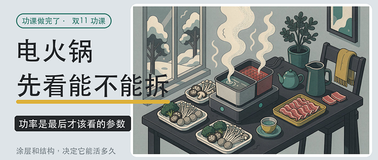 电火锅别按功率挑，先看锅能不能拆下来洗