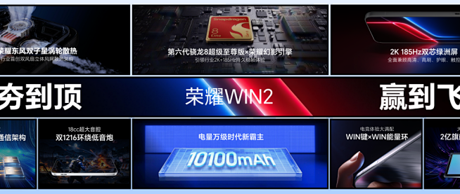 荣耀WIN2系列发布：同平台机型中价格最低，3149元起！