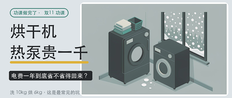 烘干机贵一千的热泵，电费一年省得回来吗？