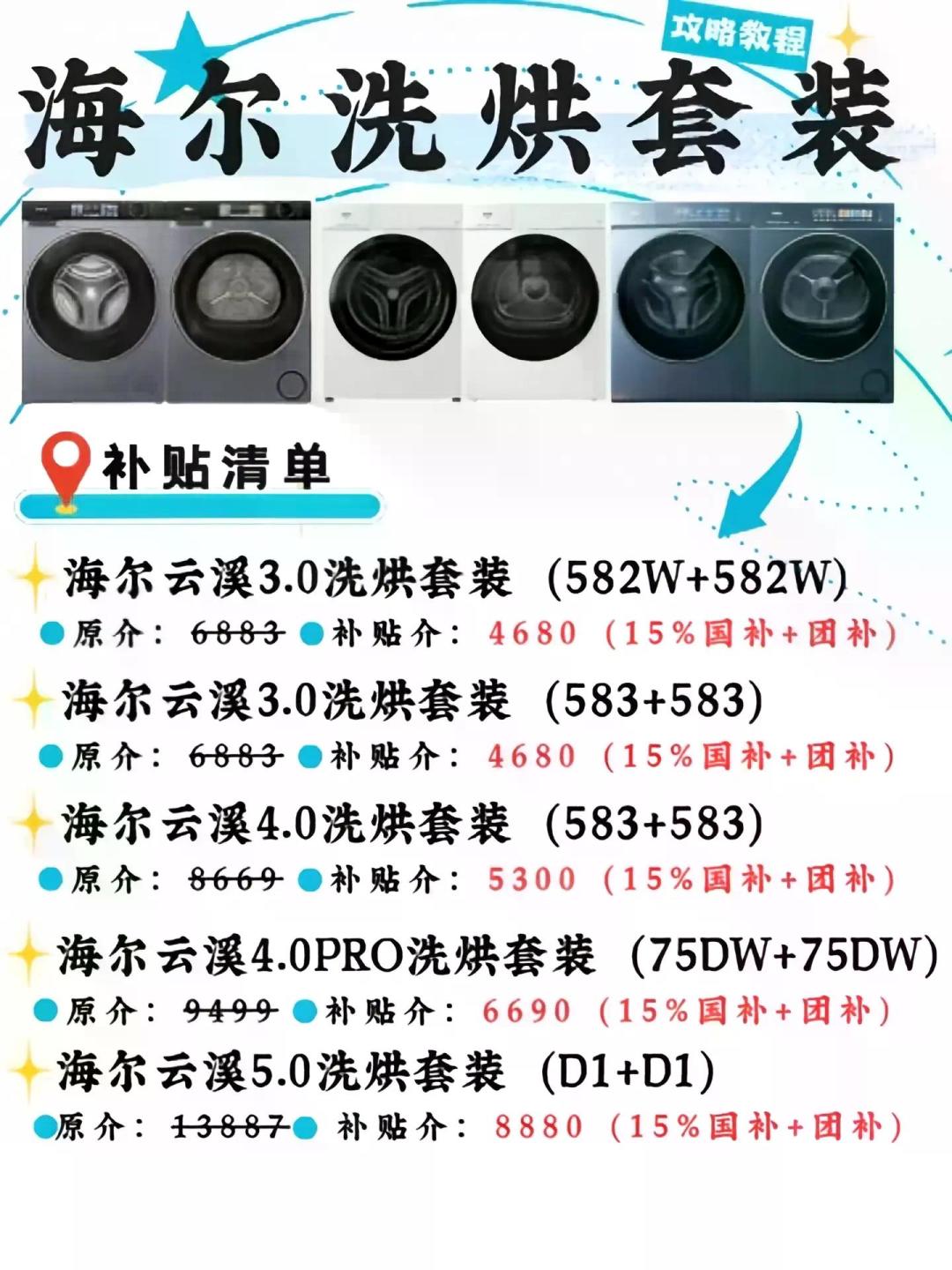 页面价8771元,到手5757元!海尔云溪4.0Pro洗烘套装降价靠什么省出来的