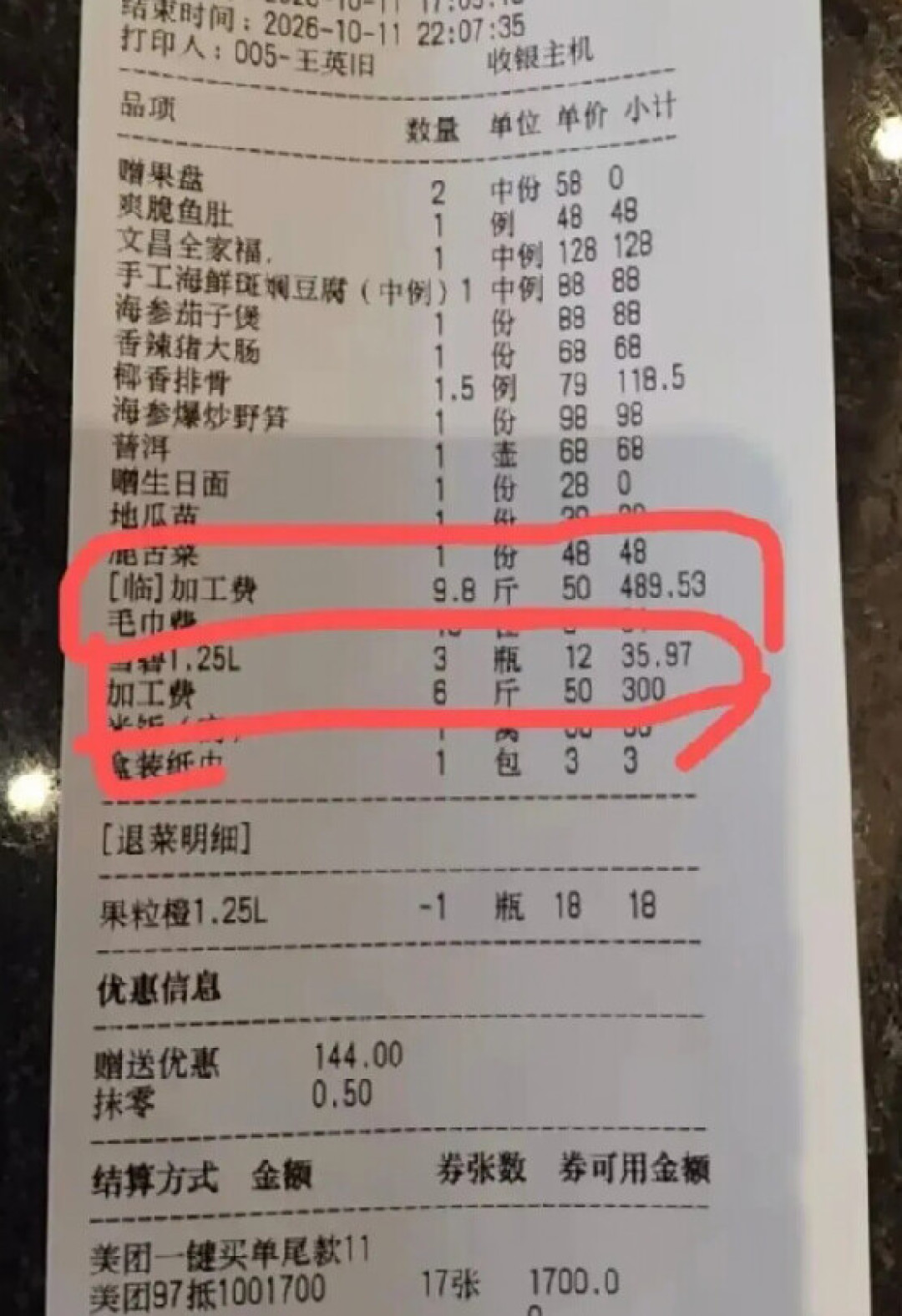 海口食客自带4盘烤乳猪下馆子,结账被收300元:谁占理?