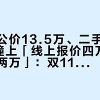 「钢迪公价13.5万、二手街价20万」撞上「线上报价四万、到店砍到两万」：双11表市对账党，下单和出手前先把价梯、水分、底价这三本账对完