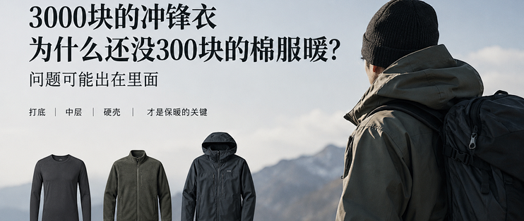 3000块的冲锋衣，为什么还没300块的棉服暖？问题可能出在里面