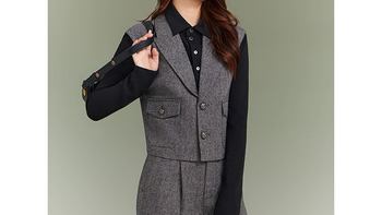 Girdear / 哥弟新款翻领双口袋造型马甲｜休闲百搭，通勤叠穿单品