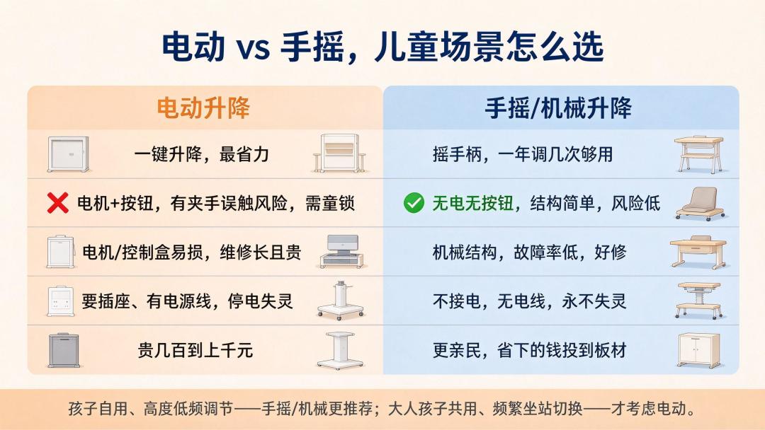 儿童学习桌新国标刚落地：声控升降被明令禁止，双11下单前先砍掉这三个卖点