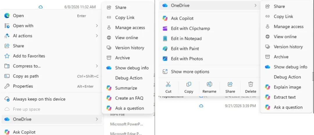 微软精简Windows 11的Copilot集成:OneDrive更新的一部分,旨在统一AI入口