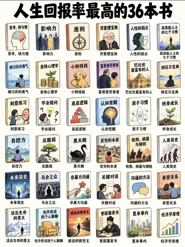 人生回报率最高的36本书🔥读完拉开认知差距