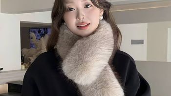 糯糯同款双色毛绒围巾🧣