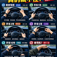 方向盘握姿暴露驾龄？一图看透老司机，真藏不住！