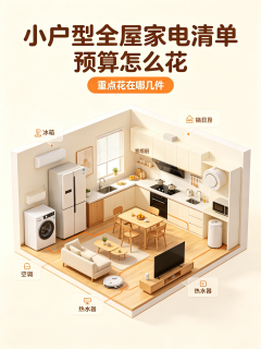 小户型全屋家电清单｜预算分配，钱重点花在哪几件上