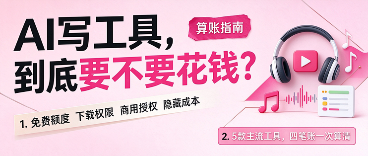 5 款 AI 写歌工具，免费额度和付费到底差在哪