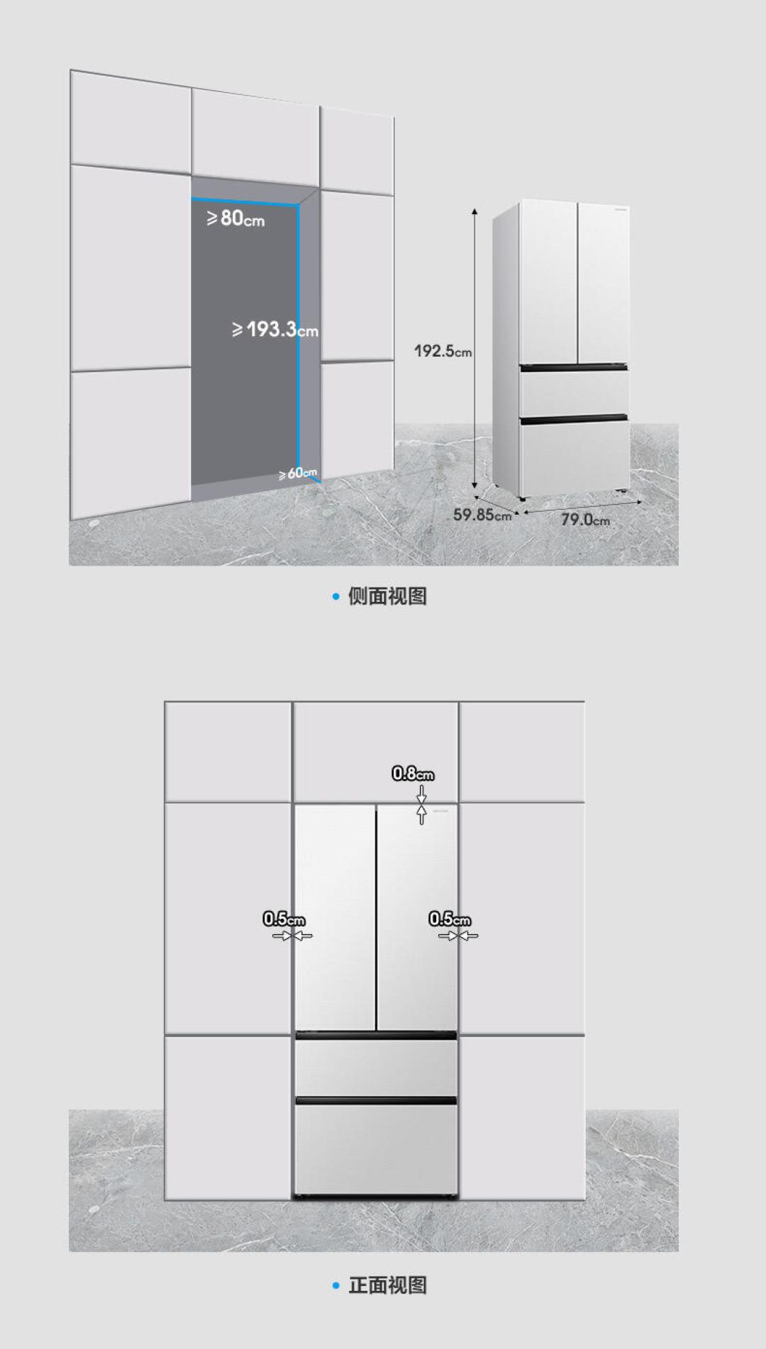 同写深度600mm,装完差3公分:先量位再比参数